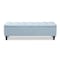 Baxton Studio Brette Blue Upholstered Brown Wood Storage Bench Ottoman 155-9108 - alternate 9
